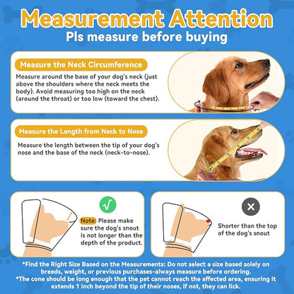 Upgraded Dog Cone Collar for Large Medium Dogs, Soft Dog Cone with Double-Layer Design, Adjustable Pet Recovery Collar for Dogs After Surgery, Elizabethan Collar (XS, Blue)