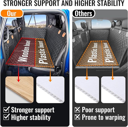 MAXFUT Dog Back Seat Extender for Truck,Truck Dog Seat Cover Back Seat,Dog Hammock for Truck,Hard Bottom Seat Extender,Pet Seat Covers for F150/RAM1500/Silverado
