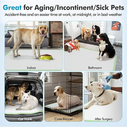 Gimars Upgrade XXXXL 36x36 Dog Pee Pads Extra Large Thicken 6 Layers Extra Absorbent Pee Pads for Dogs, Leakproof Dog Training Wee Wee Pads Quick Dry - 150 Counts