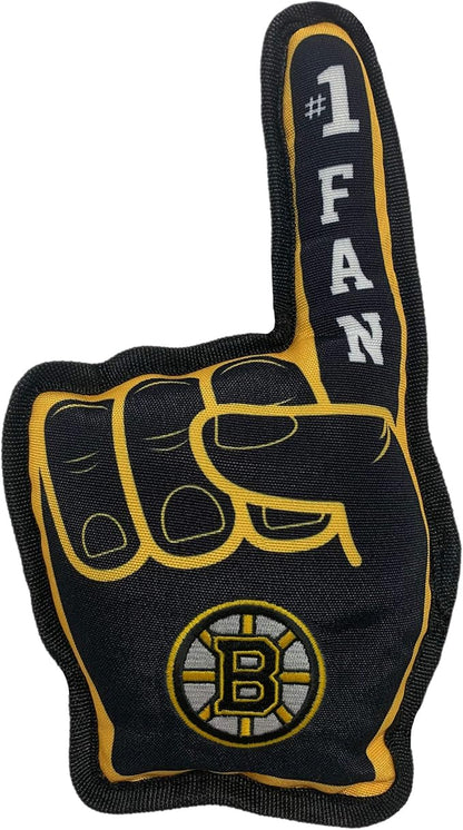 Pets First NHL Boston Bruins #1 Fan Toy for Dogs & Cats. Best Tough PET Toy with Inner Squeaker. Number One Premium Dog Toy for Strongest Chewers & Sports Fans, One Size