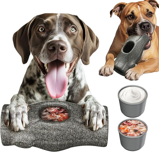 Big Dog Toys for Large Dogs and Aggressive Chewers,Toys for Refillable Frozen Dog Treat Molds,Coffee Wood Dog Chew Toys,Dog Licking Toy to Keep Them Busy,Dog Treat Jar,Dog Gifts