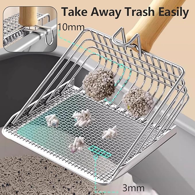 Extra Large Stainless Steel Cat Litter Box - 23.5" x 15.5" x 12" - High Sided Walls for Big Cats, Anti Urine Leakage, Odorless and Easy Cleaning - Foot Pad, Mat, Scoops & Deodorizer - XL Litter Box