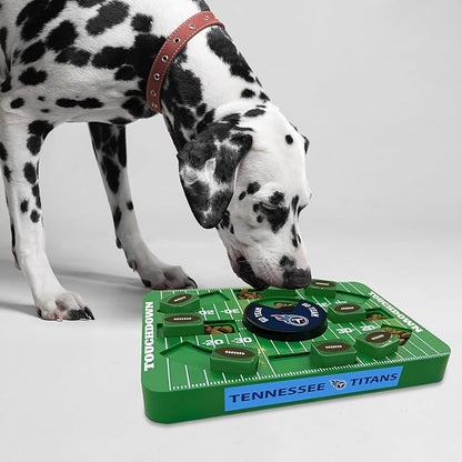 Pets First NFL Tennessee Titans Large Puzzle Toy, New Size, Interactive Dog Treat & Slow Feeding Toy