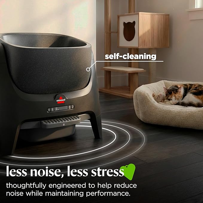 BISSELL CleanWell Automated Cat Litter Box with OdorVault Technology, 20-Day XL bin Capacity, App Control & Health Monitoring, 4393