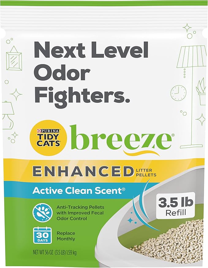 Purina Tidy Cats Breeze Litter Pellets, Enhanced Litter Pellets 3.5 lb (Pack of 2)