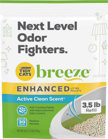 Purina Tidy Cats Breeze Litter Pellets, Enhanced Litter Pellets 3.5 lb (Pack of 2)
