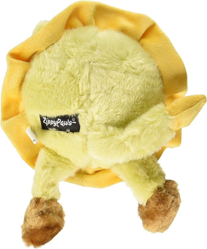 ZippyPaws Brainey Squeaky Plush Dog Toy, Lion