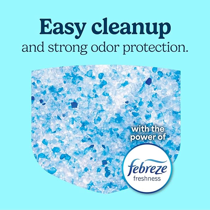 Fresh Step Clean Care Crystal Cat Litter, Lightweight with Febreze Freshness and Long-Lasting Odor Control, Low Dust, 16 lbs. (2 x 8 lb bag)