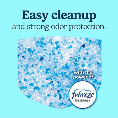Fresh Step Clean Care Crystal Cat Litter, Lightweight with Febreze Freshness and Long-Lasting Odor Control, Low Dust, 16 lbs. (2 x 8 lb bag)