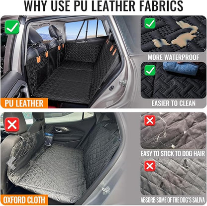 MAXFUT Dog Back Seat Extender,Backseat Pet Cover for Dogs,Rear Dog Car Seat Cover for Back Seat,Hard Bottom Car Seat Cover for Dogs, Dog Hammock for Car