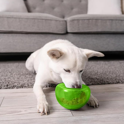 Outward Hound by Planet Dog Snoop Dog Toy – Treat‑Dispenser Puzzle Ball,Interactive Slow Feeder,Medium to Large Dogs,Bouncy & Mint-Infused,Green,5",(Pack of 2)
