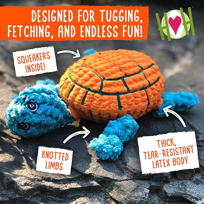 HuggleHounds Huggle-Fusion Dog Toy - Dog Toys Rubber, Fuzzy Dog Toy, Puppy Essentials, Plush & Heavy Duty Latex for Small, Medium & Large Dogs, All Breeds - Bugsy Bunny