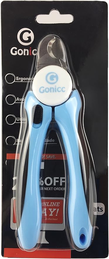 gonicc Dog & Cat Pets Nail Clippers and Trimmers - with Safety Guard to Avoid Overcutting, Free Nail File, Razor Sharp Blade - Professional Grooming Tool for Pets (for Large and Medium Dogs)