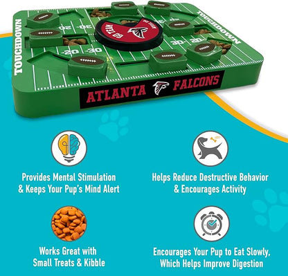 Pets First NFL Atlanta Falcons Large Puzzle Toy, New Size, Interactive Dog Treat & Slow Feeding Toy