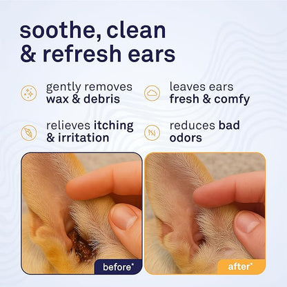 Petpost | Dog Ear Cleaner - Natural Coconut Oil Solution - Best Remedy for Odor - Dog Ear Problems - Chemical & Irritant Free 8 oz.
