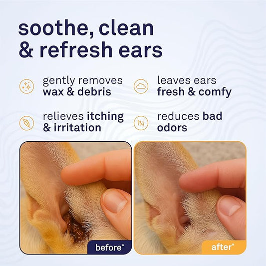 Petpost | Dog Ear Cleaner - Natural Coconut Oil Solution - Best Remedy for Odor - Dog Ear Problems - Chemical & Irritant Free 8 oz.