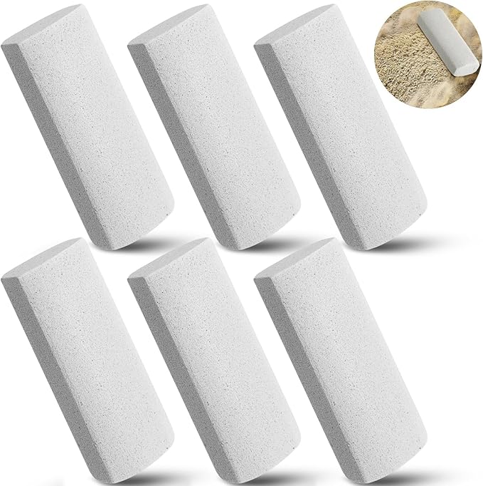 Abbylike 3 Pcs Pet Hair Remover Pumice Stone Reusable Portable Dog Cat Hair Removal Tool Scraper for Carpet,Couch, Bedding, Car Upholstery, Furniture Cleaning (6.1 x 2.56 x 1.4 Inch,Gray)