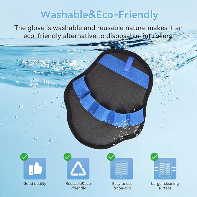 AstraLoom Pet Hair Removal Glove for Cats & Dogs, Upgraded Reusable Electrostatic Pet Hair Remover Gloves, Pet Hair Remover for Couch, Carpet, Car Seat & Laundry (1PCS)