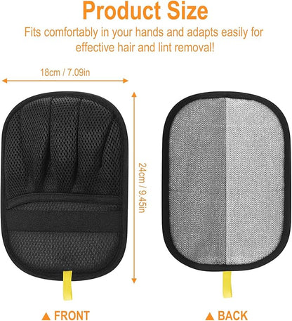 Pet Hair Removal Glove,Five Finger Reusable Cat Dog Hair Remover Electrostatic Gloves,Double Sided Grooming Mitt for Couch, Bed, Furniture, Carpet, Curtain, Clothes