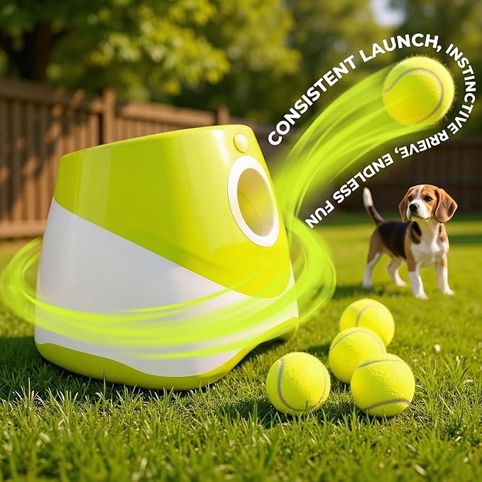 Pet Dog Ball Launcher Automatic Ball Throwing Machine Tennis Ball Launcher Dog Interactive Toy Outdoor