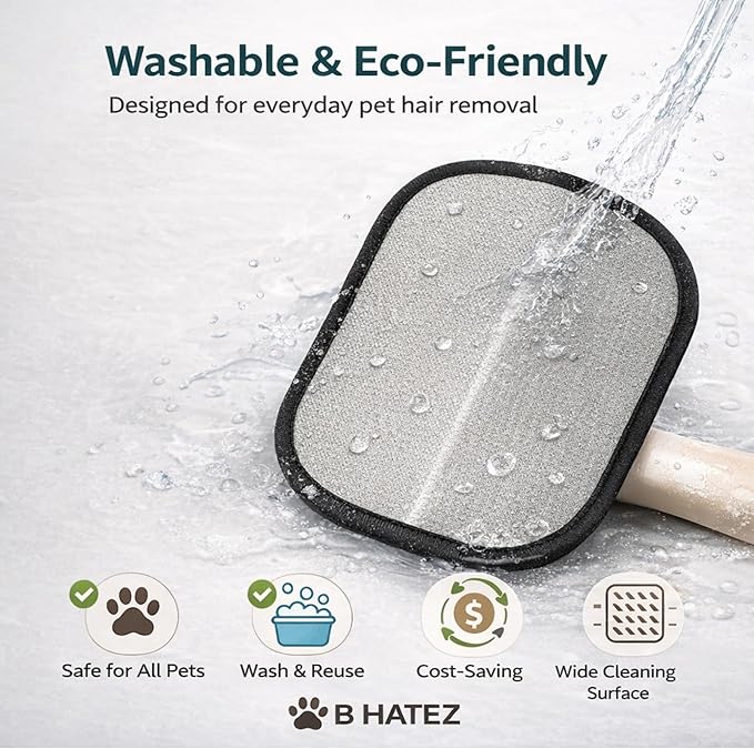 Pet Hair Removal Glove for Cats & Dogs, Upgraded Five-Finger Electrostatic Pet Hair Gloves, Reusable Magic Brush Pet Hair Remover Tool for Clothing, Laundry, Couch, Carpet & Car Seat
