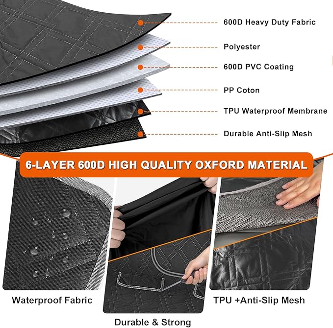 Dog Car Seat Cover Compatible with 2021-2025 Ford Bronco Sport, Waterproof Pet Bench Seat Cover for Back Seat, 600D Heavy Duty Scratch Proof Nonslip Truck Seat Covers for Dogs