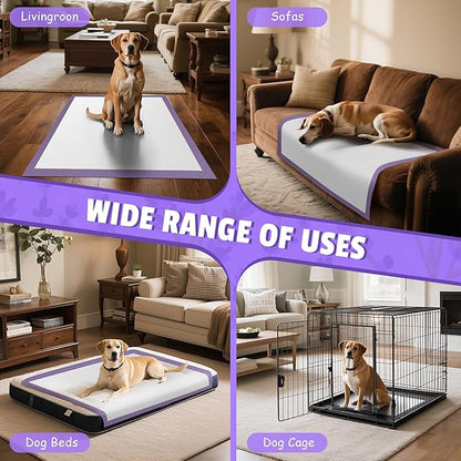Boscute Lavender Scented Thicken 6 Layers Heavy Absorbent 30"x36" Pet Training Dog Pee Pads, Extra Large Polymer Leak-Proof Quick Dry Puppy Pee Pads, Disposable Pee Pads for Dogs Cats Rabbit 45Counts