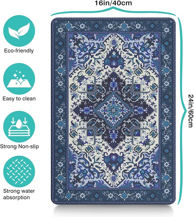 Pet Feeding Mat for Floors Waterproof Dog Mat for Food and Water Absorbent Quick Dry Non Slip mat for Cat Bowls