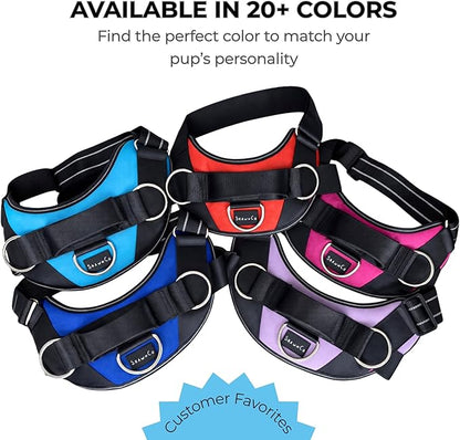 ShawnCo Essential Dog Harness, No-Pull Pet Vest with 3 Leash Clips, No Choke, Reflective, Adjustable and Padded, for Easy Walking and Training for Small, Medium and Large Dogs (USA Flag,XL)