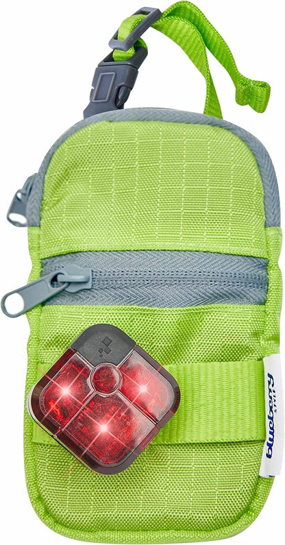 Blueberry Style Neon Green Dog Waste Bag Dispenser, Dog Poop Bag Holder Leash Attachment, Includes 1 Roll of Free Poop Bags