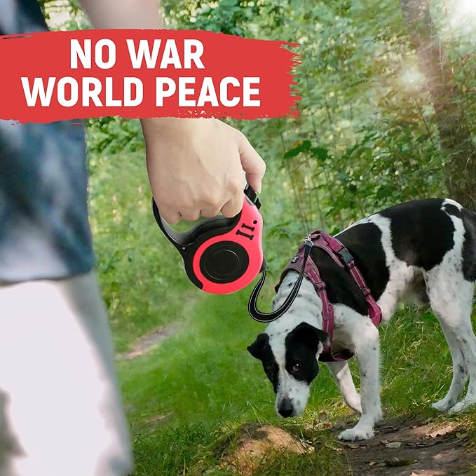 Retractable Dog Leash Automatic Telescopic Tractor Dog Tape, Pet Tape 10/16 FT Durable and Convenient, with Folding Bowl, Dispenser, Rubbish Bags, Suitable for Small and Medium Dogs