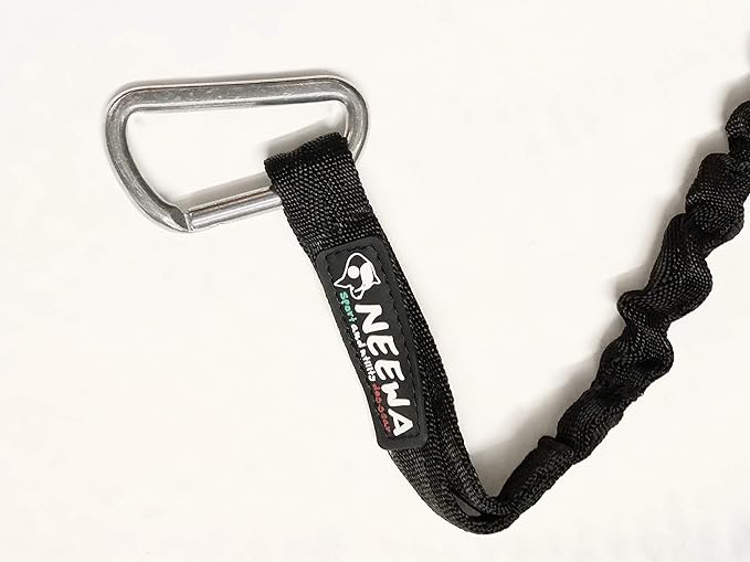 Neewa Racing Tug Line with Bungee for 2 Dogs (2m (6.5ft) - 2 Dogs, Black) - Ideal Lead for Hands Free Walking, Running, Canicross, Bikejoring - This Leash has Handle in the Middle to Allow Dog Control