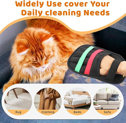 Pet Hair Remover Glove for Dogs & Cats, Newly Upgraded Reusable Electrostatic Pet Hair Gloves, Pet Hair Remover Tool for Clothing, Couch, Carpet, Car Seat（1Pcs-Blue