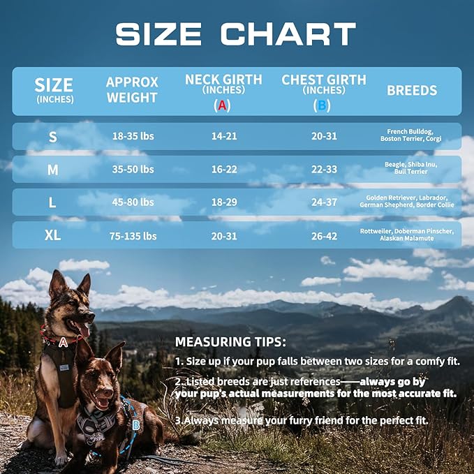 Auroth Tactical Dog Training Harness No Pulling Front Clip Leash Adhesion Reflective Pet Working Vest Easy Control for Small Medium Large Dogs Blue Camo M