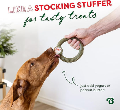 Benebone Peppermint Ring – Limited Edition Holiday Flavor, Durable Chew Toy for Aggressive Chewers, Made in USA, Large