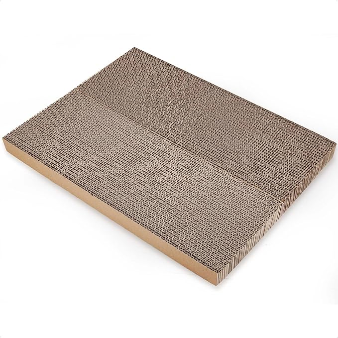 Cat Cardboard Scratcher Refill,Pet Scratch Pad Replacement Reversible Corrugated Board for Cat Box Bed