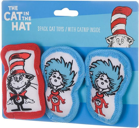 Dr. Seuss The Cat in the Hat 3 Piece Cat Toys with Catnip Inside