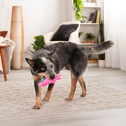 goDog Just For Me Gators Squeaky Plush Dog Toy, Chew Guard Technology - Pink, Mini