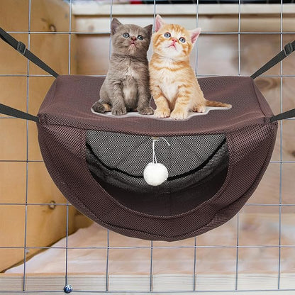 Breathable Mesh Cat Hammock Small Pet Hanging Bed Comfortable Kitten Lying Hammock Washable Summer Cat Cage Nest for Indoor Use