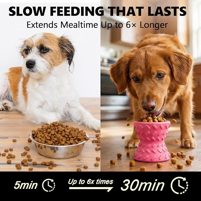Dog Puzzle Toy – Treat-Dispensing Dog Toy to Keep Dogs Busy, Interactive Dog Toy for Mental Stimulation & Boredom Relief,Slow Feeder Dog Toy for Small & Medium Dogs