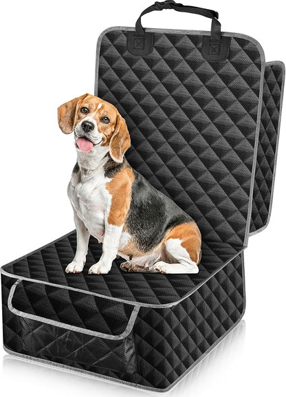 XHRING Dog Car Seat Cover for Subaru Outback Crosstrek Forester 2000-2025 2026 Front Seat Accessories, Waterproof Nonslip Car SUV Seat Cover Pet Front Seat Covers with Side Flaps, Black Grey