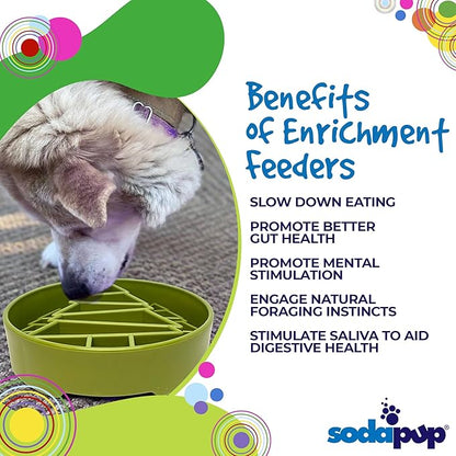 SodaPup Pine Tree Enrichment Bowl – Durable Slow Feeder Bowl Made in USA from Non-Toxic, Pet-Safe, Food Safe Material for Mental Stimulation, Slowing Down Eating, Healthy Digestion, & More
