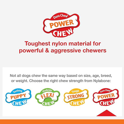 Nylabone Engaging Power Chase 'N Chew Toy for Dogs, Rolling & Spinning Interactive Dog Toys for Aggressive Chewers, Purple, Bacon Flavor, Large - Up to 50 lbs, 1 Count