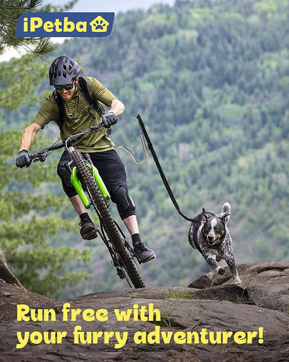 Dog Bike Leash - Hands-Free Bike Attachment for Dogs, Safe Shock-Absorbing, Adjustable Length, Easy to Install
