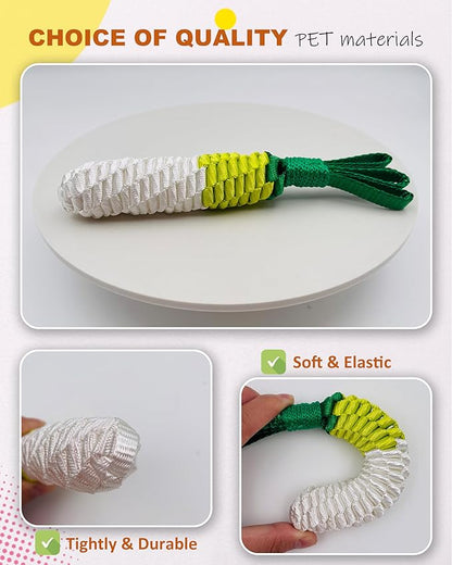 Dog Rope Toy,Tug of War Dog Toy,Puppy Teething Chews,Dog Chew Toys,Dog Toys for Small Dogs(Turnip New, Small)