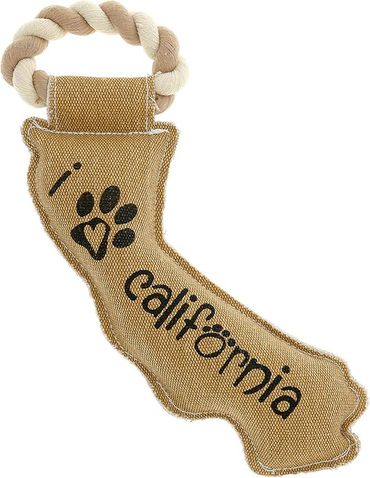 Pavilion Gift Company - California - 12' Canvas Rope Dog Toy Play Fetch Dog Doggy Puppy K9 Gift