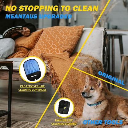 Pet Hair Removal Mitt - Reusable Remover - Upgraded Self-Cleaning