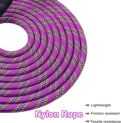 MayPaw 30ft Long Dog Leash, 6/8/10/15/20/30 FT Dog Lead Recall Training, Soft Padded Handle Thick Nylon Rope Leash for Large Medium Dogs Pets (30ft * 1/2", Purple)