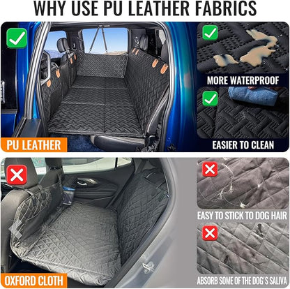 MAXFUT Dog Back Seat Extender for Truck,Truck Dog Seat Cover Back Seat,Dog Hammock for Truck,Hard Bottom Seat Extender,Pet Seat Covers for F150/RAM1500/Silverado
