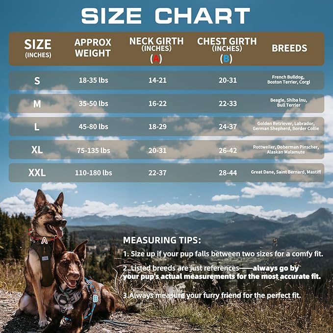 AUROTH Tactical Harness for Large Dogs No Pull Adjustable Pet Harness Reflective Working Training Easy Control Military Service Pet Vest Army Yellow XL